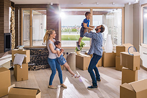 Family Moving into New Home